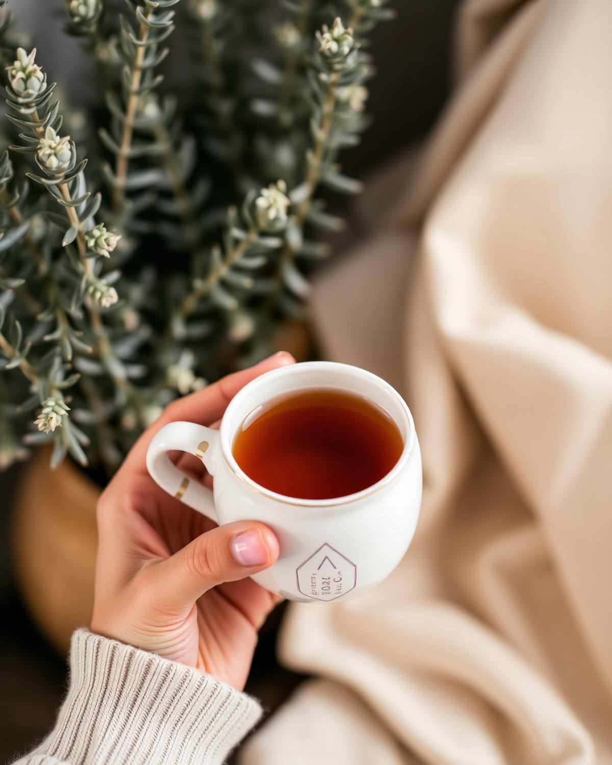 Warme Tasse Tee — Ruhe & Ankommen